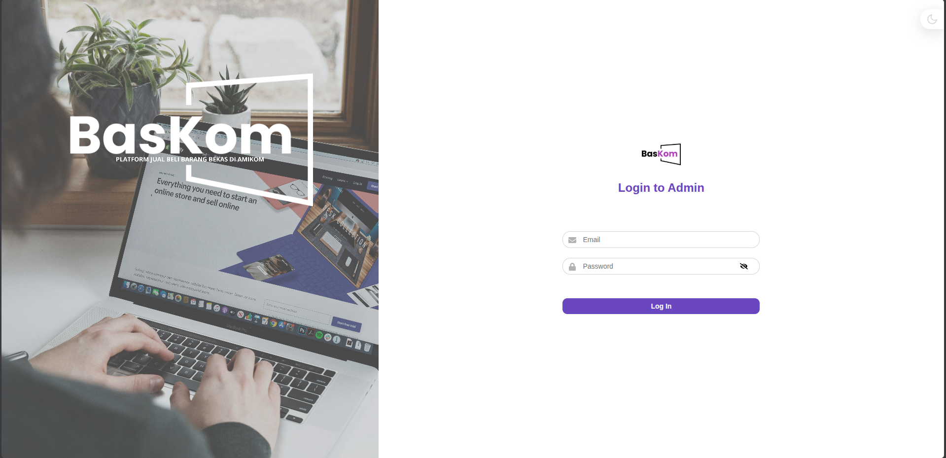 Dashboard Admin for BasKom App